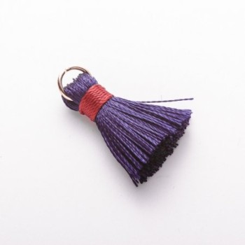 Crafting supply: Mini Silk Brush with Ring "silk", length 2 cm, diameter 5 mm per piece