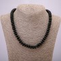 Shungite Beads Necklace (name) Smooth Rondel, Diameter 10×4.5 mm, Length 45 cm +