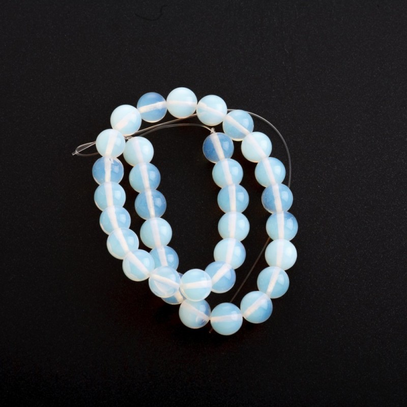 Moonstone beads smooth ball, 10 mm diameter, 36 cm