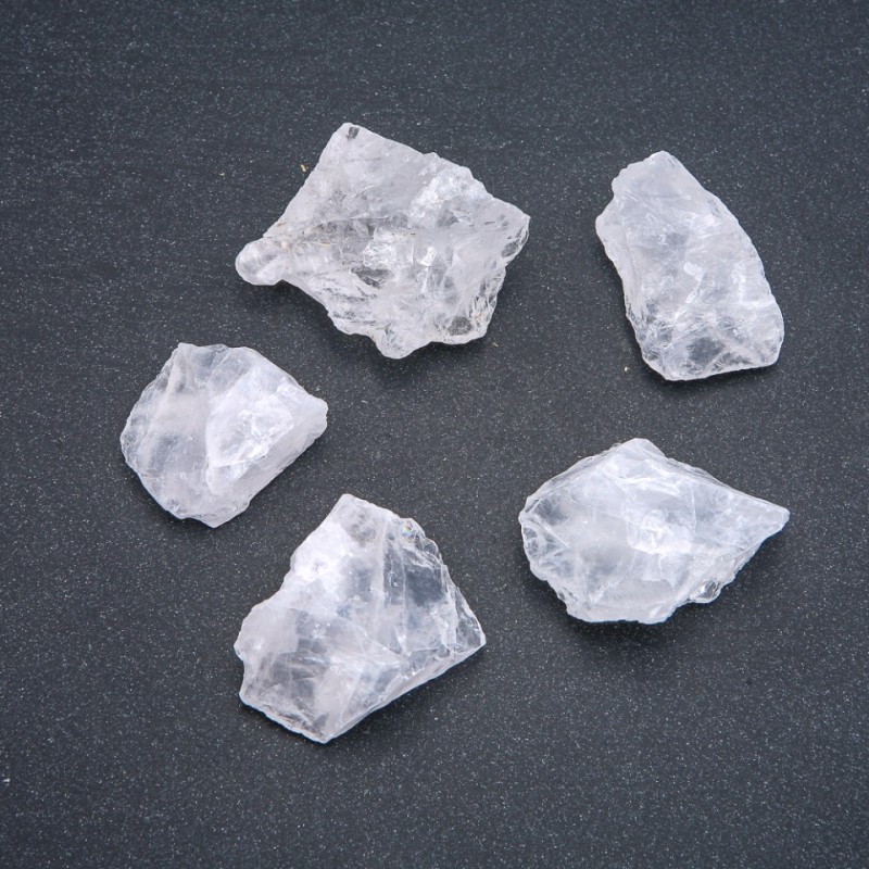 Natural Rock Crystal Tumbled Stone ~ 14-37×10-26 mm ± (per 100 g)