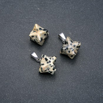 Merkaba Pendant Dalmatian Jasper 10x10mm