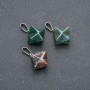 Merkaba Moss Agate Pendant 10x10 mm