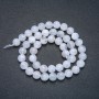 Moonstone beads on thread, natural adularia, smooth round beads, 8 mm diameter, 39 cm length