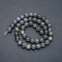 Beads on a thread, natural Labradorite stone, smooth round beads, diameter 8.5 mm, length 39 cm