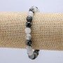 Elastic bracelet of natural stone: Rutilated Quartz, diameter 8.5 mm, length 18 cm
