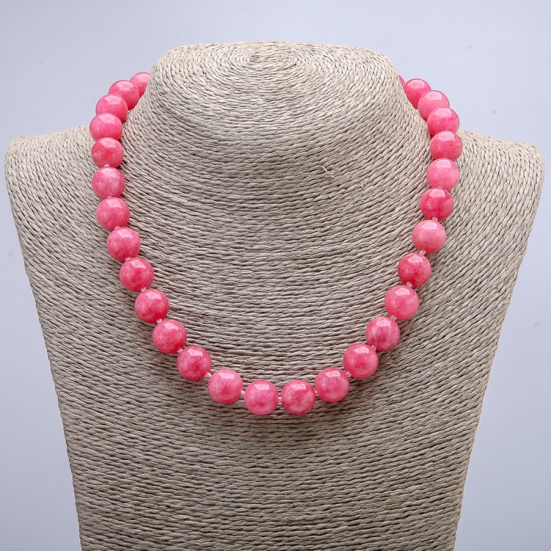 Tourmaline Necklace — smooth beads, 12mm diameter, 48cm length