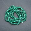 Natural Malachite Chip Bead Thread from 8x4mm +/- to 12x6mm, length 80 cm +