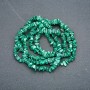 Natural Malachite Chip Bead Thread from 8x4mm +/- to 12x6mm, length 80 cm +