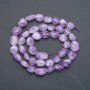 Beads on a thread of natural amethyst briolette, 8x6 mm diameter, 41 cm length +