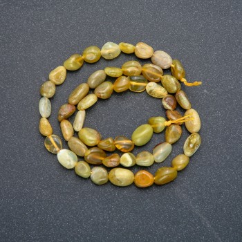 Faceted Jadeite Beads on Thread, 7×6 mm, 40 cm length +