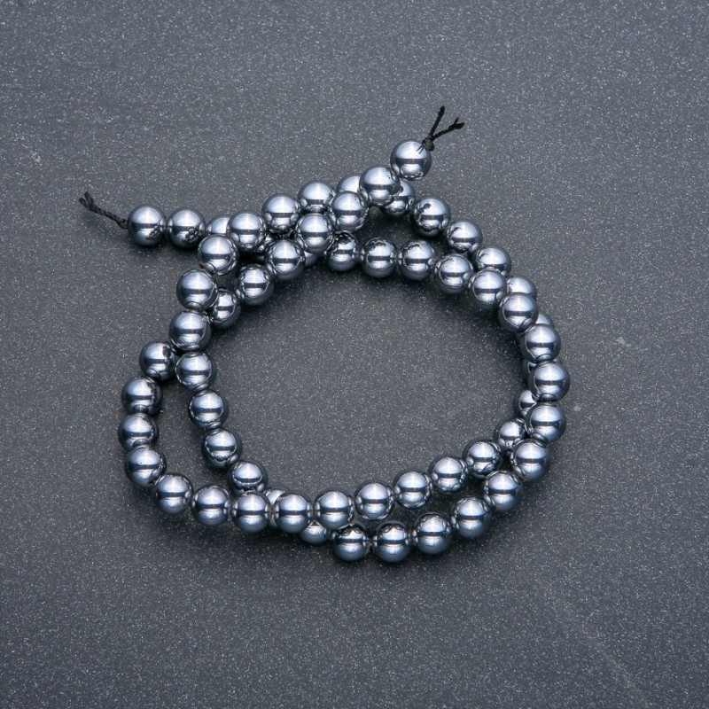 Terahertz Beads on Thread - Smooth Ball, 6mm Diameter ±, Length 39cm