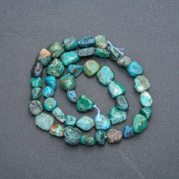 Chrysocolla Beads on Thread, Faceted, 8x9 mm, 40 cm Length