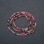 Assorted strand of natural stones, faceted beads, 2.5 mm diameter, 40 cm length