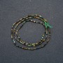 Thread of natural stone: Green Jasper, faceted beads, 1.5 mm diameter, 40 cm length +