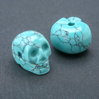 Skull Bead Turquoise (Imitation) 25×19mm +
