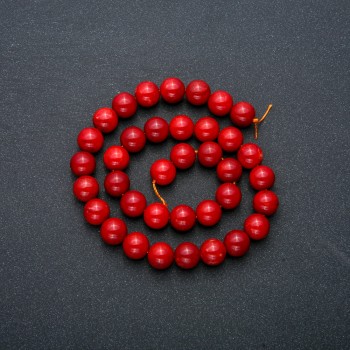 Red Jasper Beads (Imitation), diameter 10mm, length 38cm +