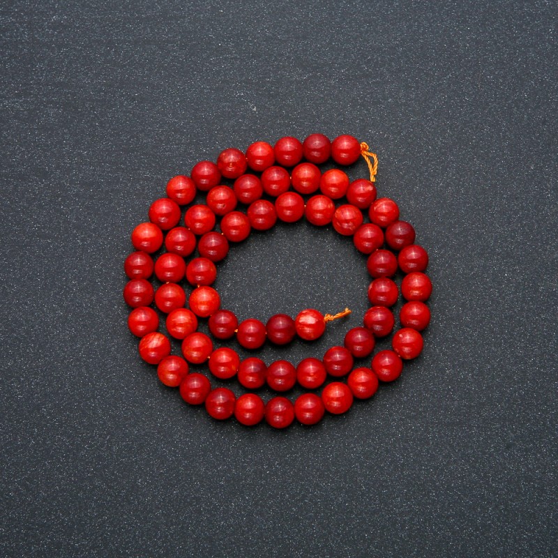 Red Jasper Beads (Imitation), 6 mm diameter, 38 cm length +