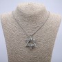 Pendant "Star of David" 47x40 mm on chain, length 70 cm silver metal