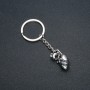 Keychain 'Heart', dimensions 27×13 mm, length 8 cm; silver-colored metal