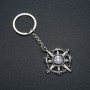 Keychain 'Compass', diameter 40 mm, length 10 cm ± silver-colored metal