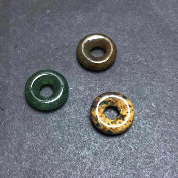 Pandora Bead with Green Jasper 15x4mm, hole diameter 5 mm+