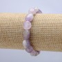 Elastic bracelet with natural amethyst faceted beads, diameter 14x10 mm, circumference 18 cm +