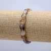 Elastic bracelet with natural amethyst cabochons, 8x10 mm, 18 cm circumference +