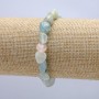 Morganite Faceted Bead Elastic Bracelet, 9x12 mm beads, circumference 18 cm +
