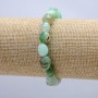 Elastic bracelet made of natural chrysoprase, tumbled, diameter 8–10 mm, circumference 18 cm +