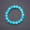 Stretch bracelet with Aquamarine (name) smooth bead, diameter 10(±)mm, circumference 18 cm