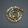 Beads on Thread, Natural Stone Green Jasper, Smooth Bead, 8mm Diameter, 38cm Length +