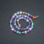Beads on Thread Opal Glass Assortment of Flower Colors, Chameleon, Smooth Ball, 8 mm Diameter, 38 cm Length +