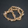 Beads on thread, natural beige mother-of-pearl chip, diameter 7x5 mm, length 41 +