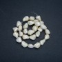 Beads on a thread of natural mother-of-pearl, faceted, diameter 20x15 mm, length 38 cm +