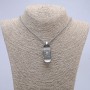 Pendant 'Skate and Prayer' 48x18 mm on chain, length 70 cm, silver-colored metal