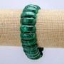 Malachite Elastic Bracelet (Pressed) Smooth Link 21×9mm+