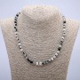 Rutilated Quartz Necklace with a Smooth Bead, 6mm Diameter, 45cm+ Length