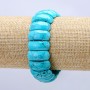 Elastic Turquoise Bracelet (pressed) Smooth Link 21x9mm+
