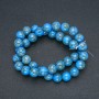 Blue Imperial Jasper Beads (pressed) Smooth Round Beads, 10mm diameter, 40cm length