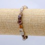 Elastic Botswana agate bracelet, faceted, 8x6 mm diameter