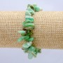 Elastic bracelet with natural chrysoprase chip 'needle', diameter 15×5 mm+