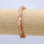 Elastic bracelet with natural selenite, tumbled beads, 10x6 mm