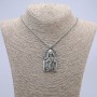 Pendant "Person in a Hoodie" 55x30 mm on a chain, chain length 70 cm, silver-tone metal