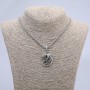 Chameleon Pendant 45x27 mm on a chain, length 70 cm, silver-colored metal