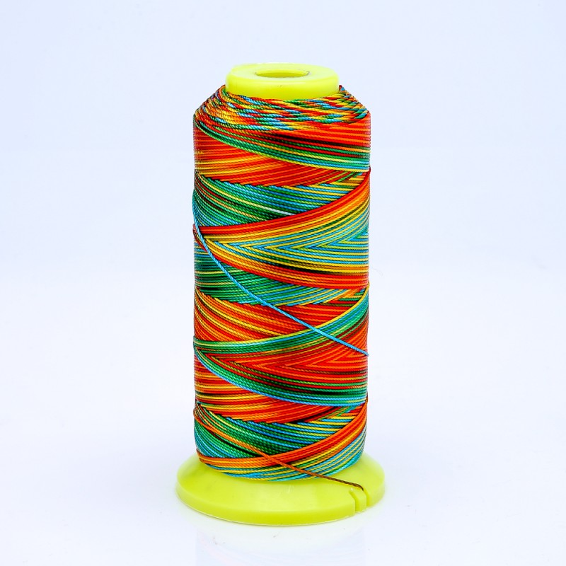 Rainbow bobbin thread, diameter 0.6 mm nylon for crafts 300 m