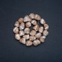 Beads on a Thread, Natural Beige. Mother-of-Pearl Button, 19x12 mm, Length 41 cm +