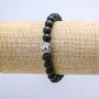 Shungite Elastic Bracelet (Name), 8mm diameter ± Leo, length 18 cm +