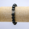 Shungite elastic bracelet (named after), diameter 10 mm ± Crown, length 18 cm+