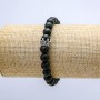 Shungite elastic bracelet (name), diameter 8mm ± 'Crown'