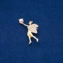 Sale! Fairy Brooch, white and petrol rhinestones, gold-tone metal 35×24mm +